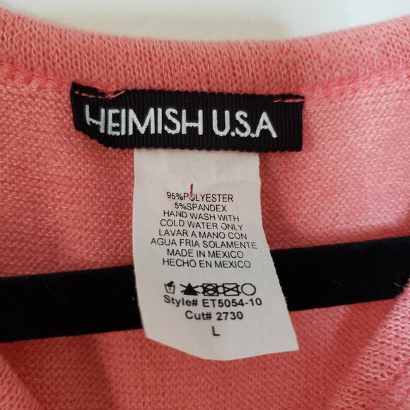 Colorful Pastels Funky Long Sleeve Sweatshirt 80s Vibe Cheetah Print Size Large - Picture 6 of 6